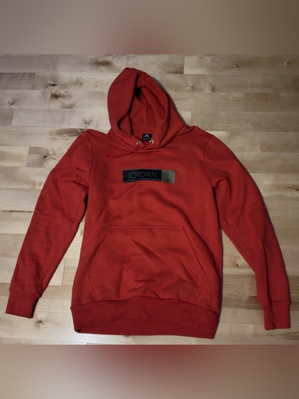 OVO X Jordan Hoodie Red Gold Drake Medium Owl